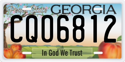 GA license plate CQO6812