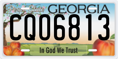 GA license plate CQO6813