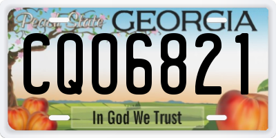 GA license plate CQO6821