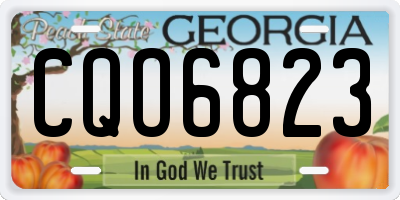 GA license plate CQO6823