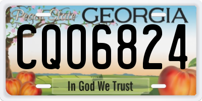 GA license plate CQO6824