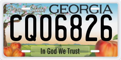 GA license plate CQO6826