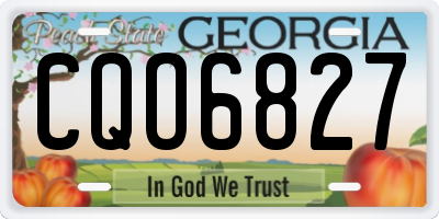 GA license plate CQO6827
