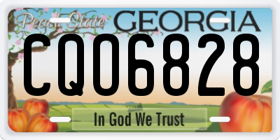 GA license plate CQO6828