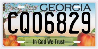 GA license plate CQO6829