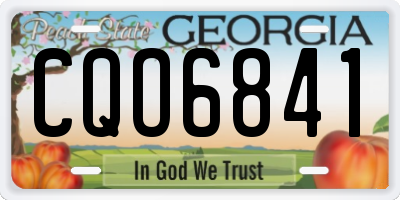 GA license plate CQO6841