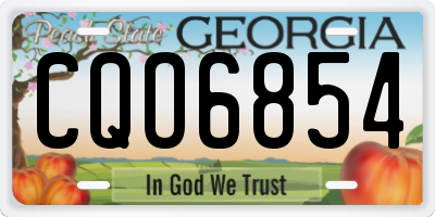 GA license plate CQO6854