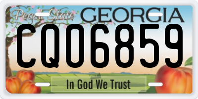 GA license plate CQO6859