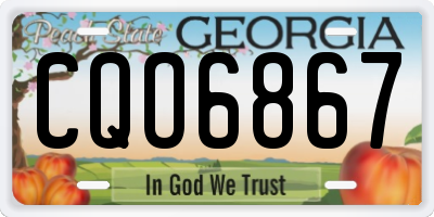 GA license plate CQO6867