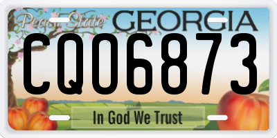 GA license plate CQO6873