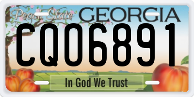 GA license plate CQO6891
