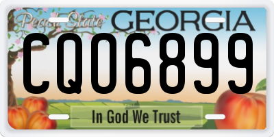 GA license plate CQO6899
