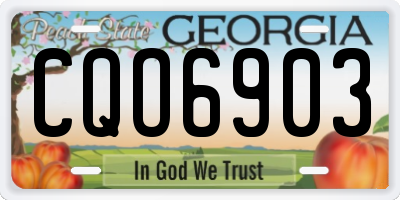 GA license plate CQO6903