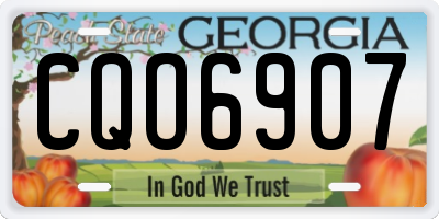 GA license plate CQO6907