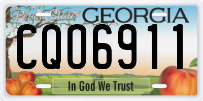 GA license plate CQO6911