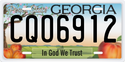 GA license plate CQO6912