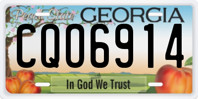 GA license plate CQO6914