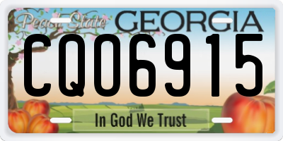 GA license plate CQO6915