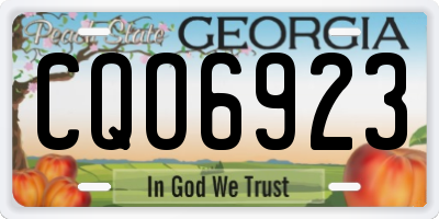 GA license plate CQO6923