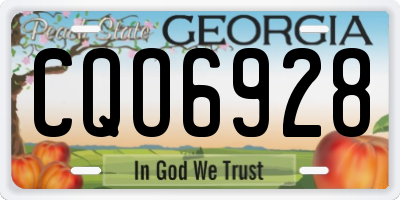 GA license plate CQO6928