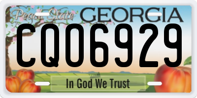 GA license plate CQO6929