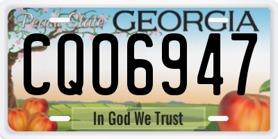 GA license plate CQO6947