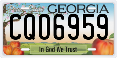 GA license plate CQO6959