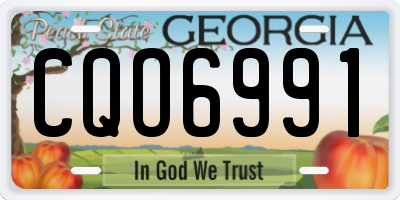 GA license plate CQO6991
