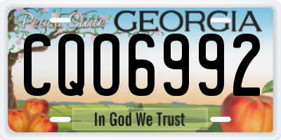 GA license plate CQO6992