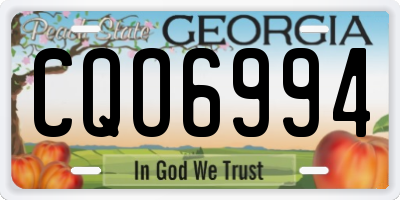 GA license plate CQO6994