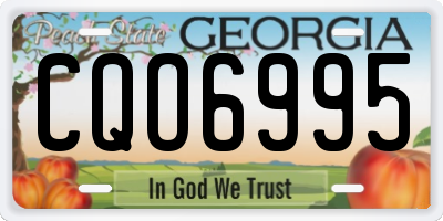 GA license plate CQO6995