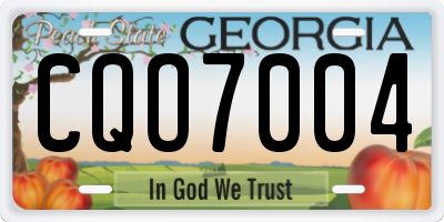 GA license plate CQO7004