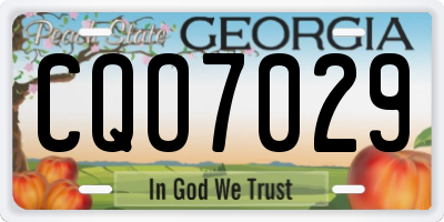 GA license plate CQO7029