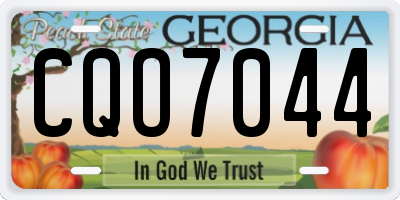 GA license plate CQO7044