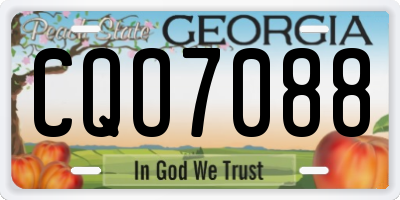 GA license plate CQO7088