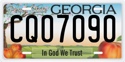 GA license plate CQO7090