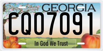 GA license plate CQO7091
