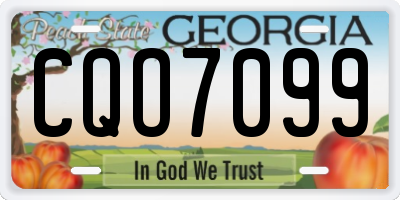 GA license plate CQO7099