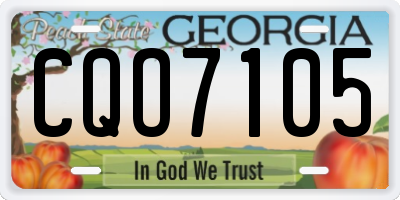 GA license plate CQO7105