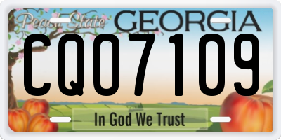 GA license plate CQO7109