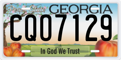 GA license plate CQO7129