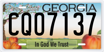 GA license plate CQO7137