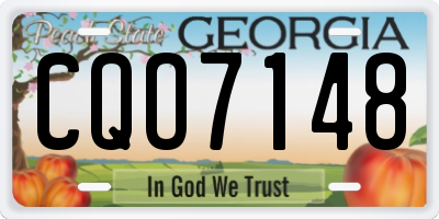 GA license plate CQO7148