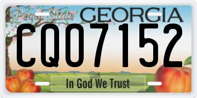 GA license plate CQO7152