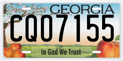 GA license plate CQO7155