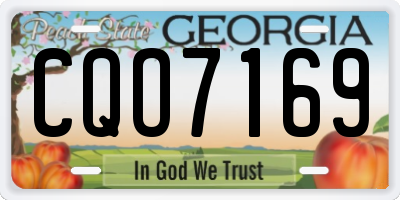 GA license plate CQO7169