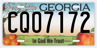 GA license plate CQO7172