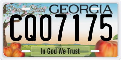 GA license plate CQO7175