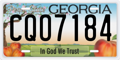 GA license plate CQO7184