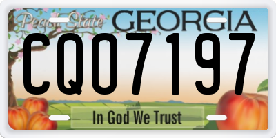 GA license plate CQO7197